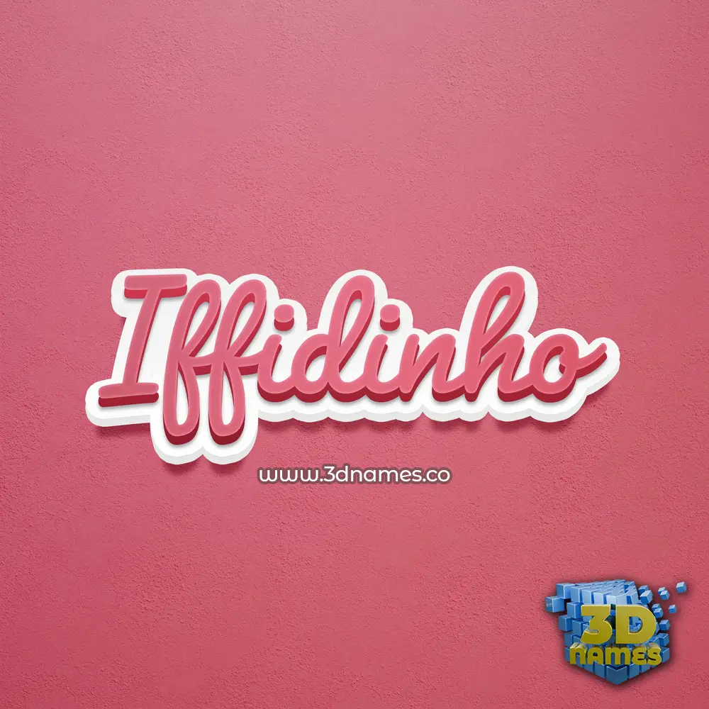 iffidinho in Red Scribble style - 3D name wallpaper