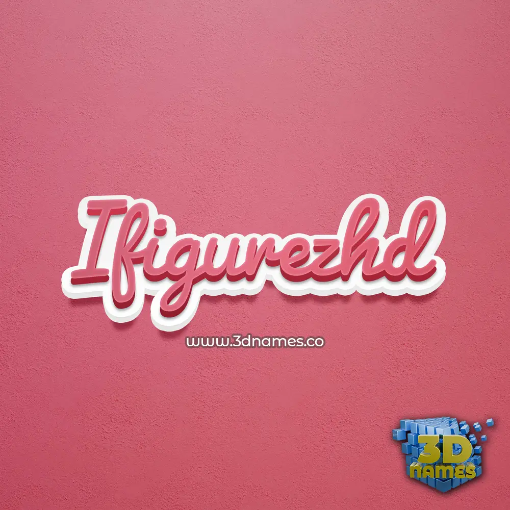ifigurezhd in Red Scribble style - 3D name wallpaper
