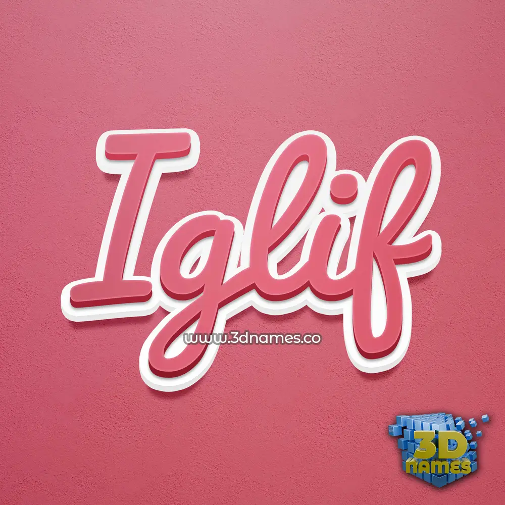 iglif in Red Scribble style - 3D name wallpaper