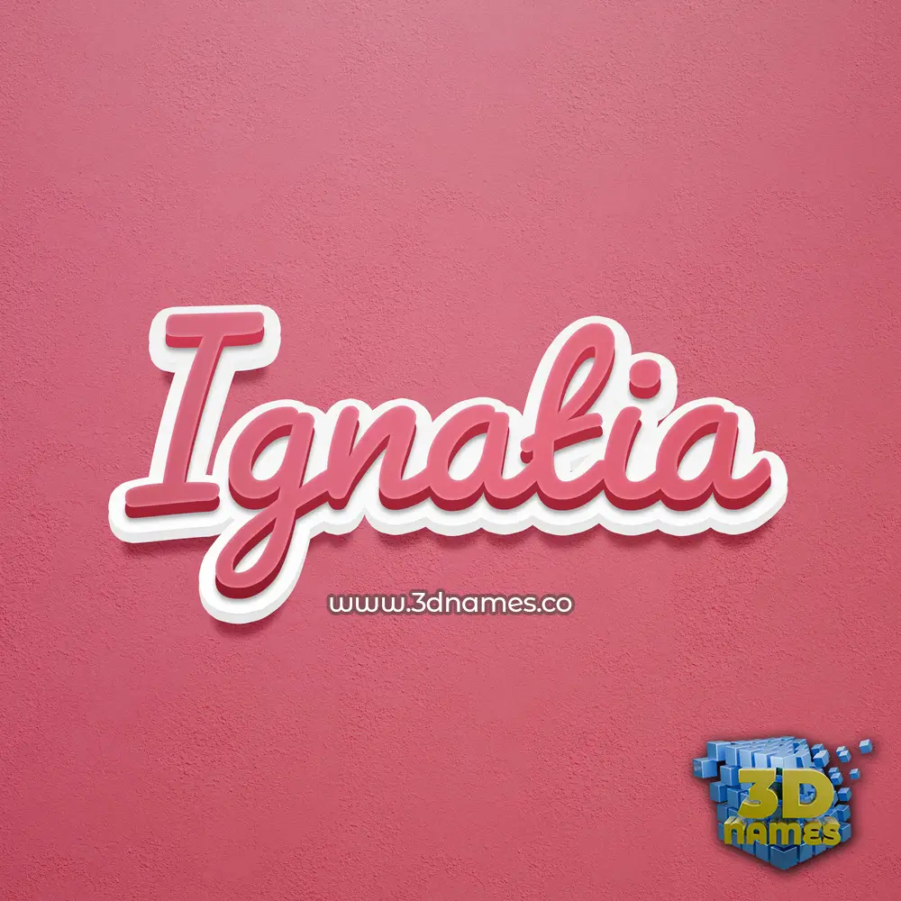 ignatia in Red Scribble style - 3D name wallpaper