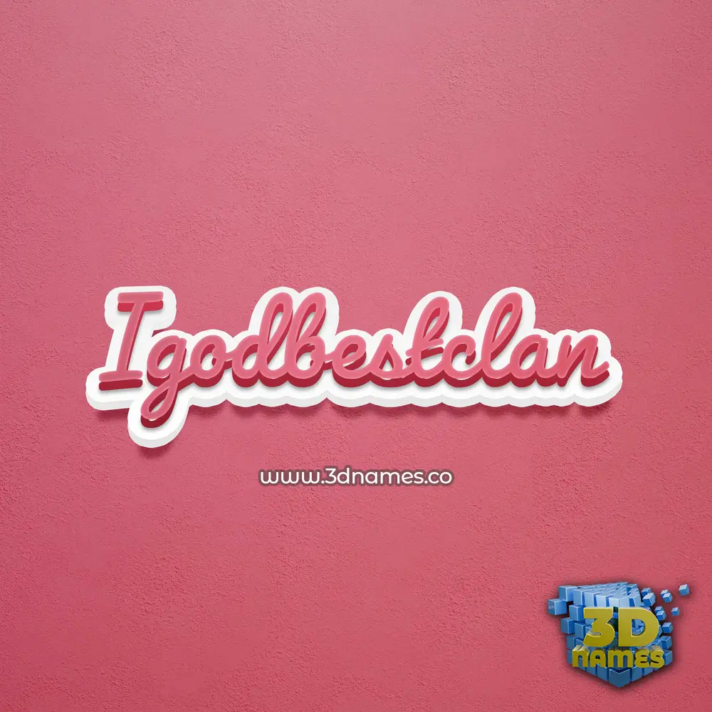 igodbestclan in Red Scribble style - 3D name wallpaper