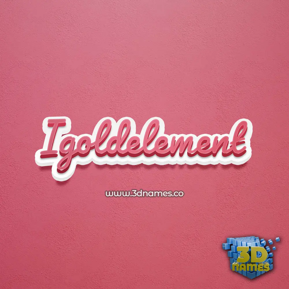 igoldelement in Red Scribble style - 3D name wallpaper