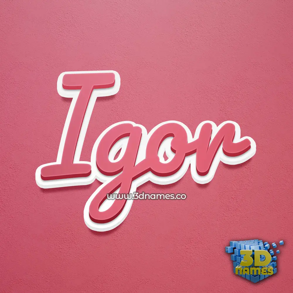 igor in Red Scribble style - 3D name wallpaper