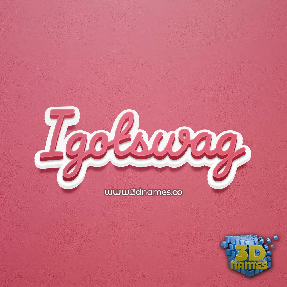igotswag in Red Scribble style - 3D name wallpaper