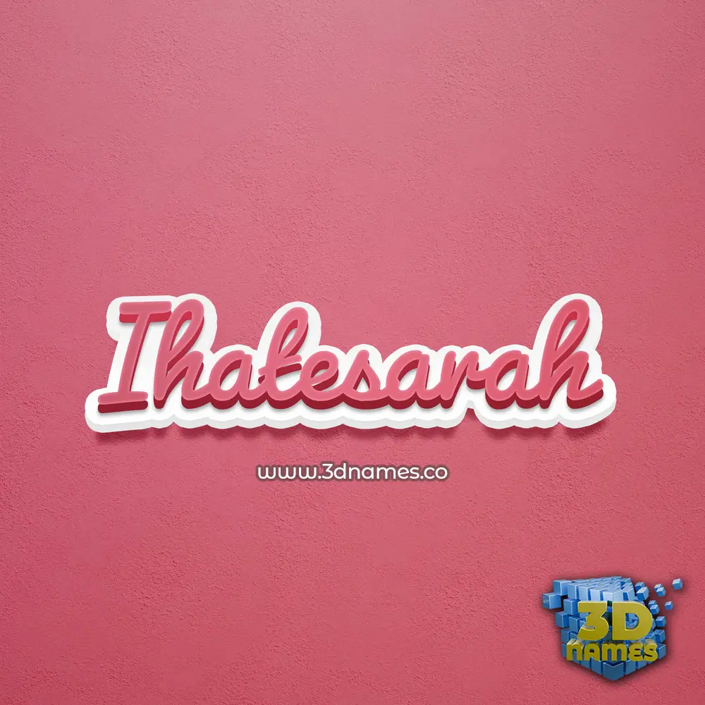 ihatesarah in Red Scribble style - 3D name wallpaper