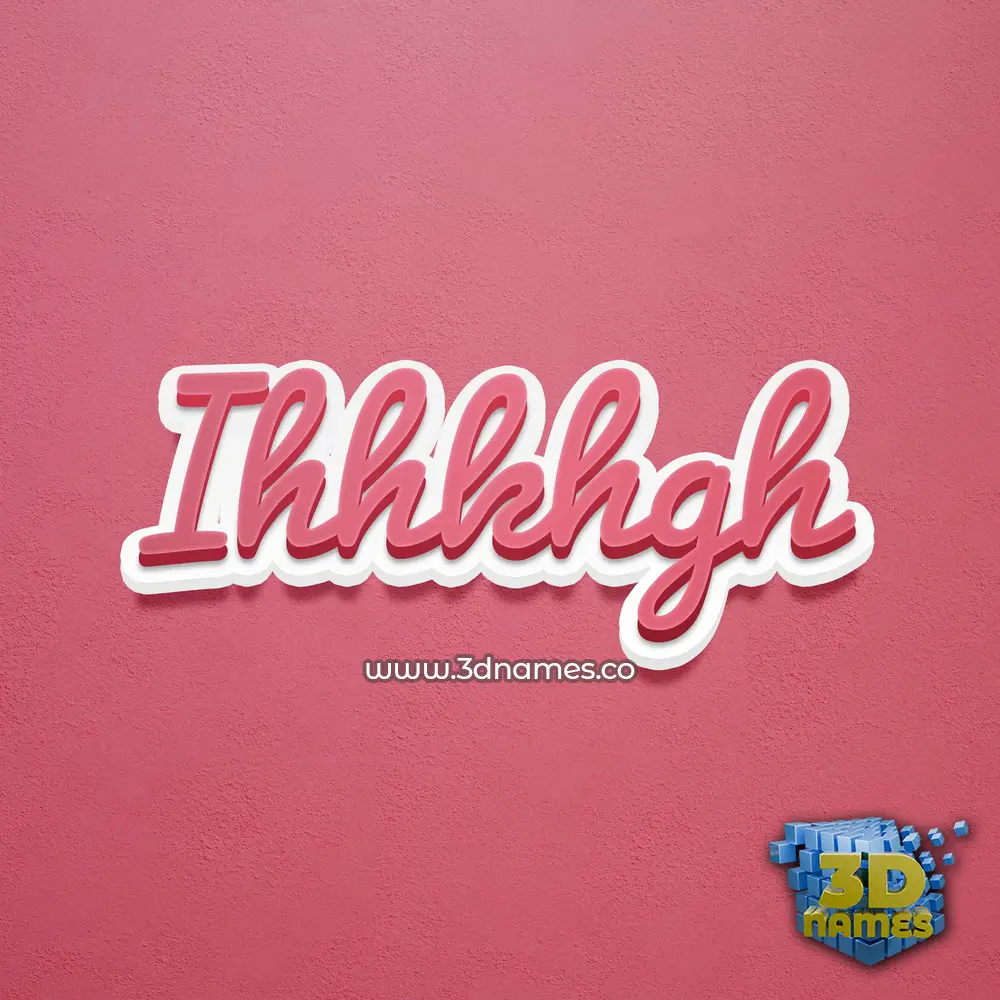 ihhkhgh in Red Scribble style - 3D name wallpaper