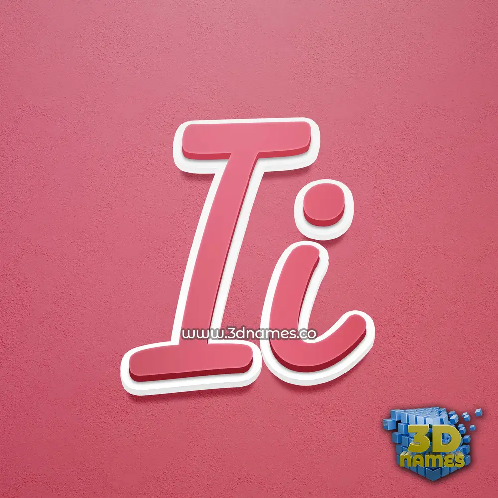 ii in Red Scribble style - 3D name wallpaper