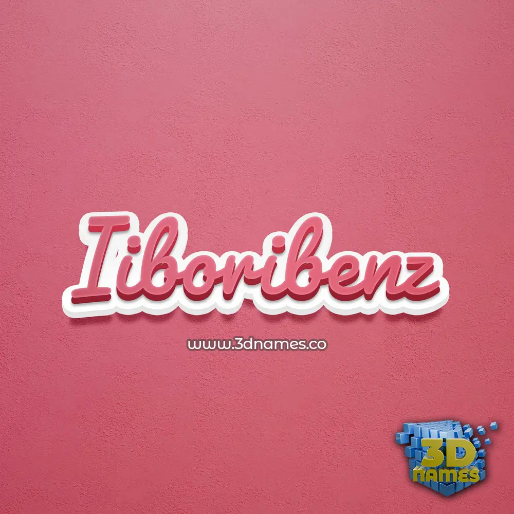 iiboribenz in Red Scribble style - 3D name wallpaper