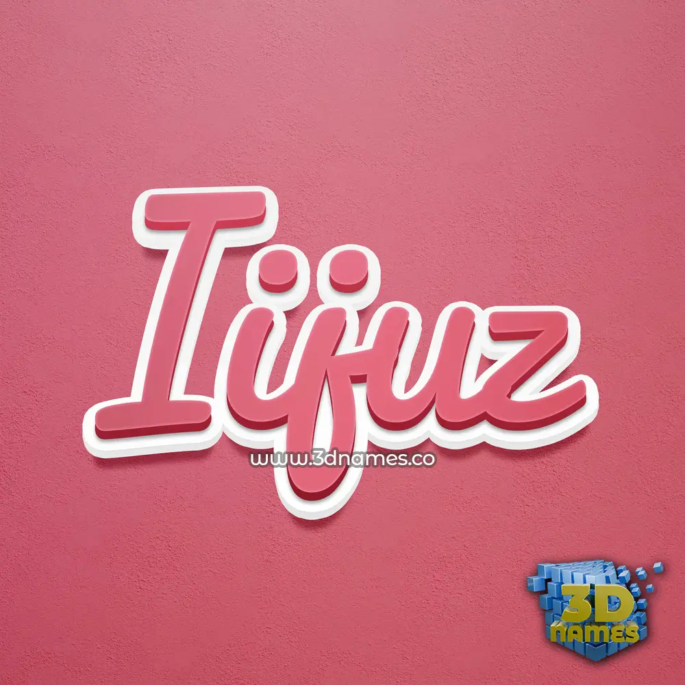 iijuz in Red Scribble style - 3D name wallpaper