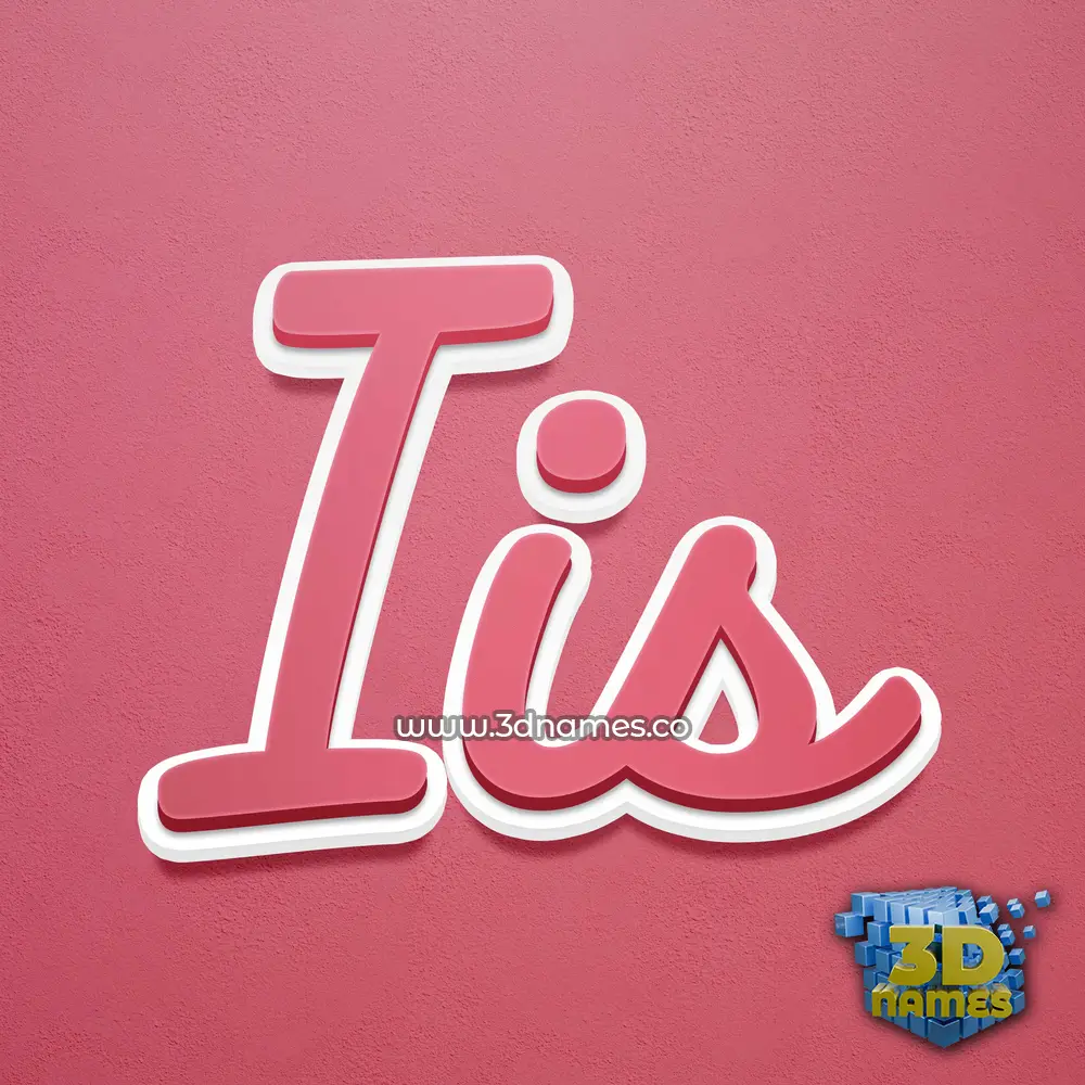 iis in Red Scribble style - 3D name wallpaper