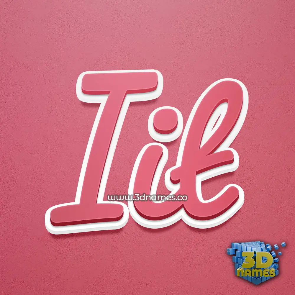 iit in Red Scribble style - 3D name wallpaper