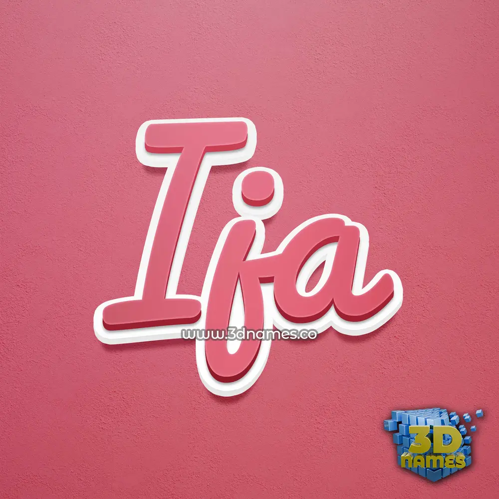 ija in Red Scribble style - 3D name wallpaper