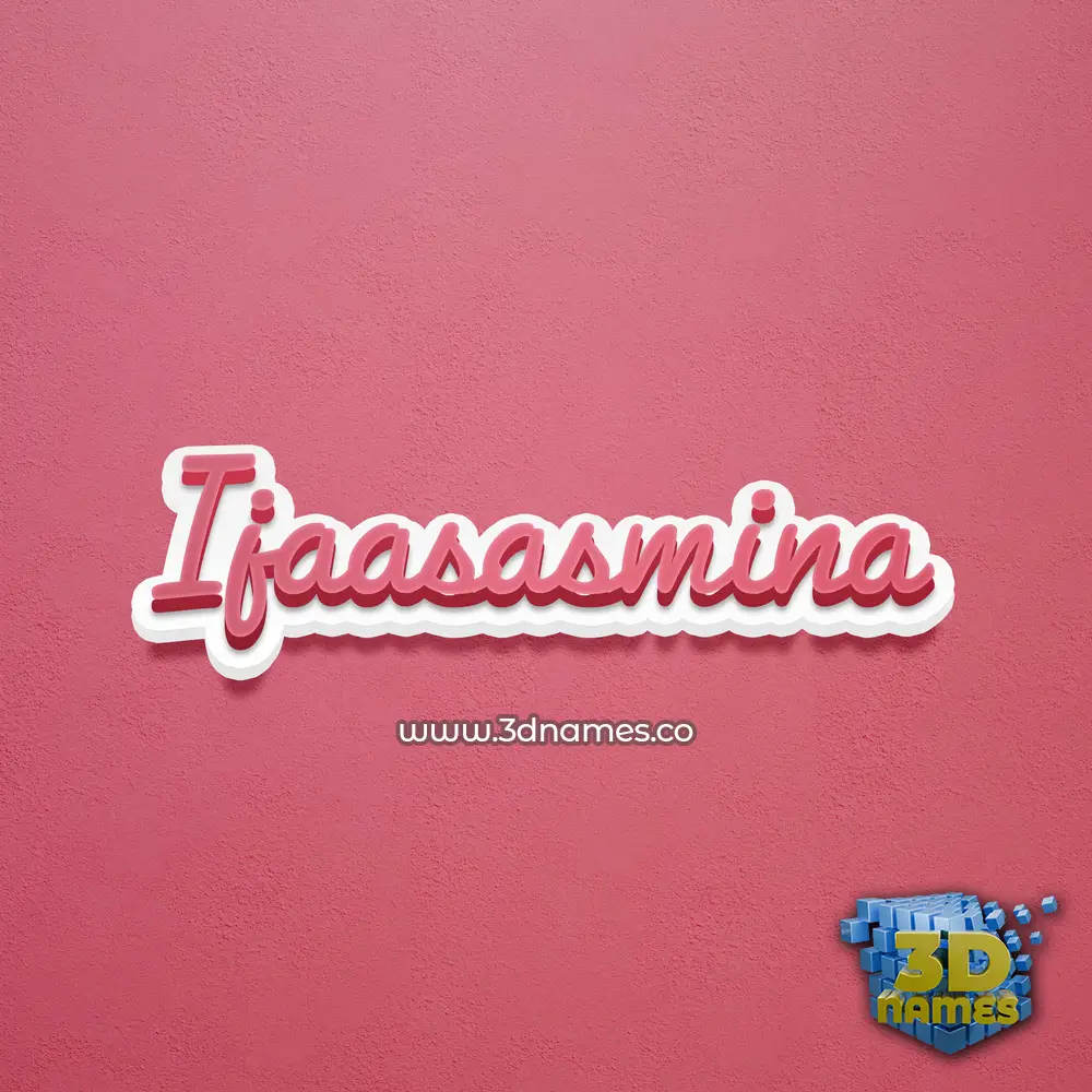 ijaasasmina in Red Scribble style - 3D name wallpaper