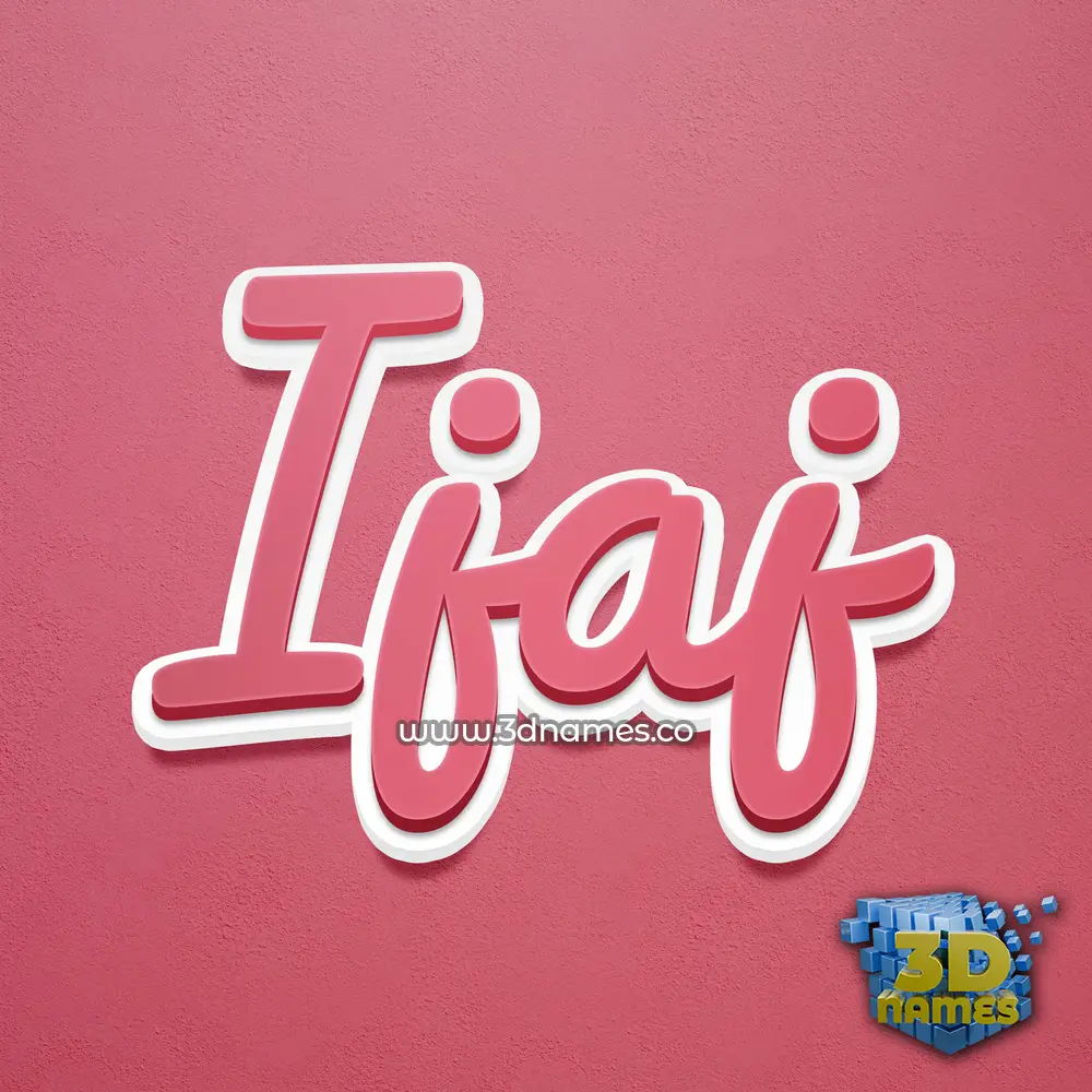 ijaj in Red Scribble style - 3D name wallpaper