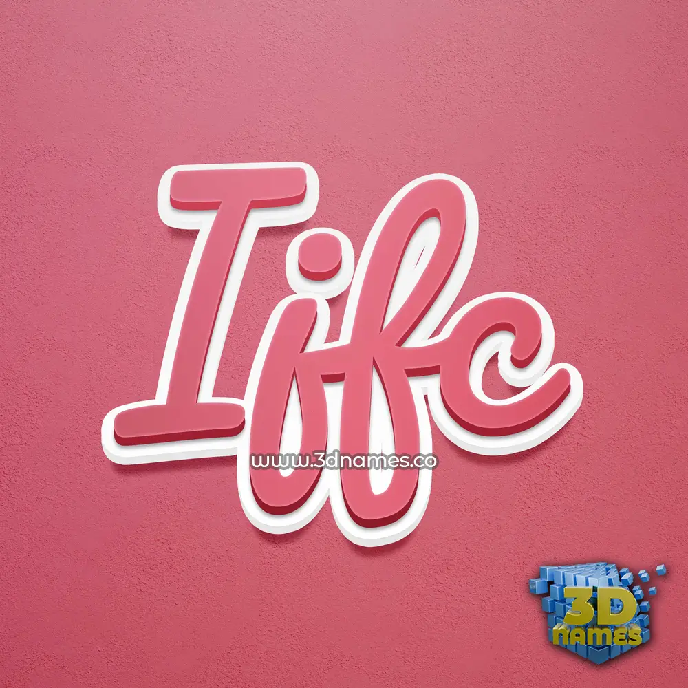 ijfc in Red Scribble style - 3D name wallpaper