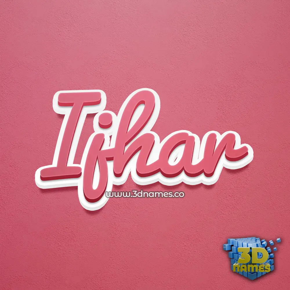 ijhar in Red Scribble style - 3D name wallpaper