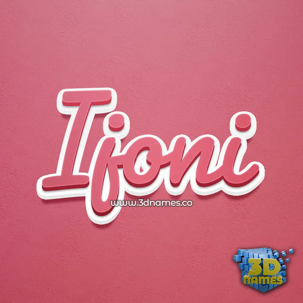 ijoni in Red Scribble style - 3D name wallpaper