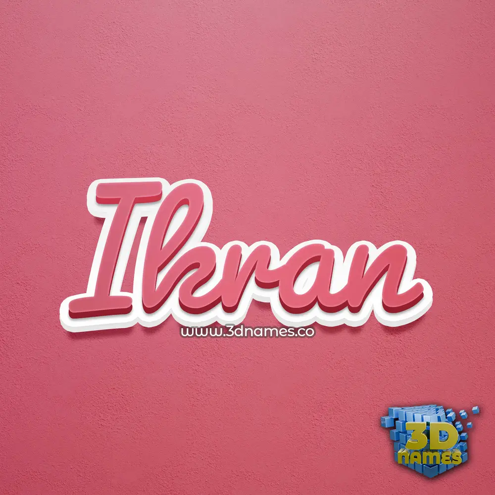ikran in Red Scribble style - 3D name wallpaper