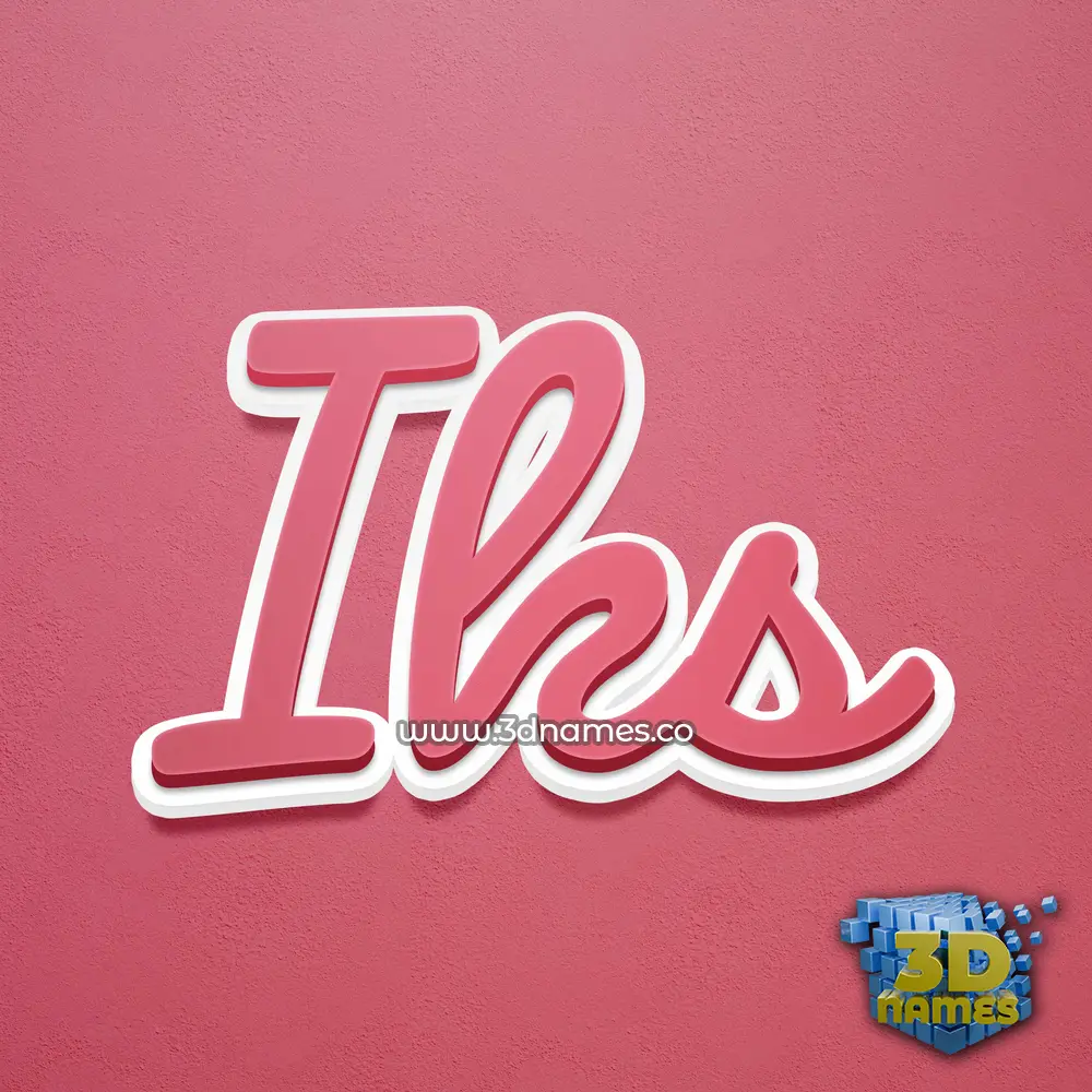iks in Red Scribble style - 3D name wallpaper