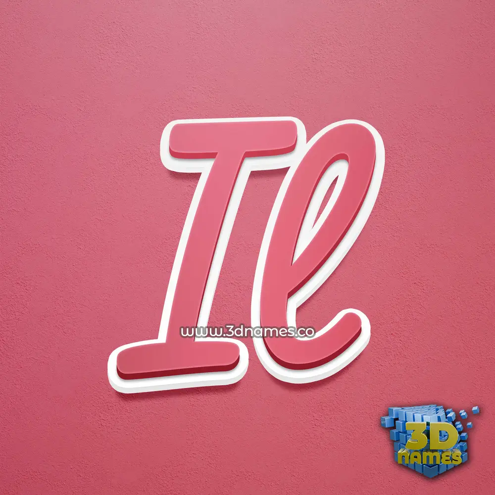 il in Red Scribble style - 3D name wallpaper