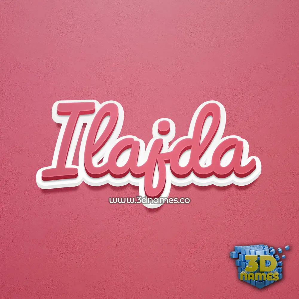 ilajda in Red Scribble style - 3D name wallpaper
