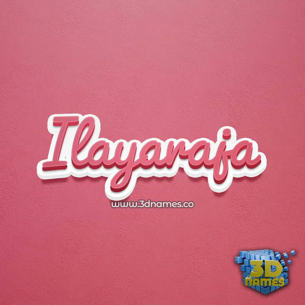 ilayaraja in Red Scribble style - 3D name wallpaper