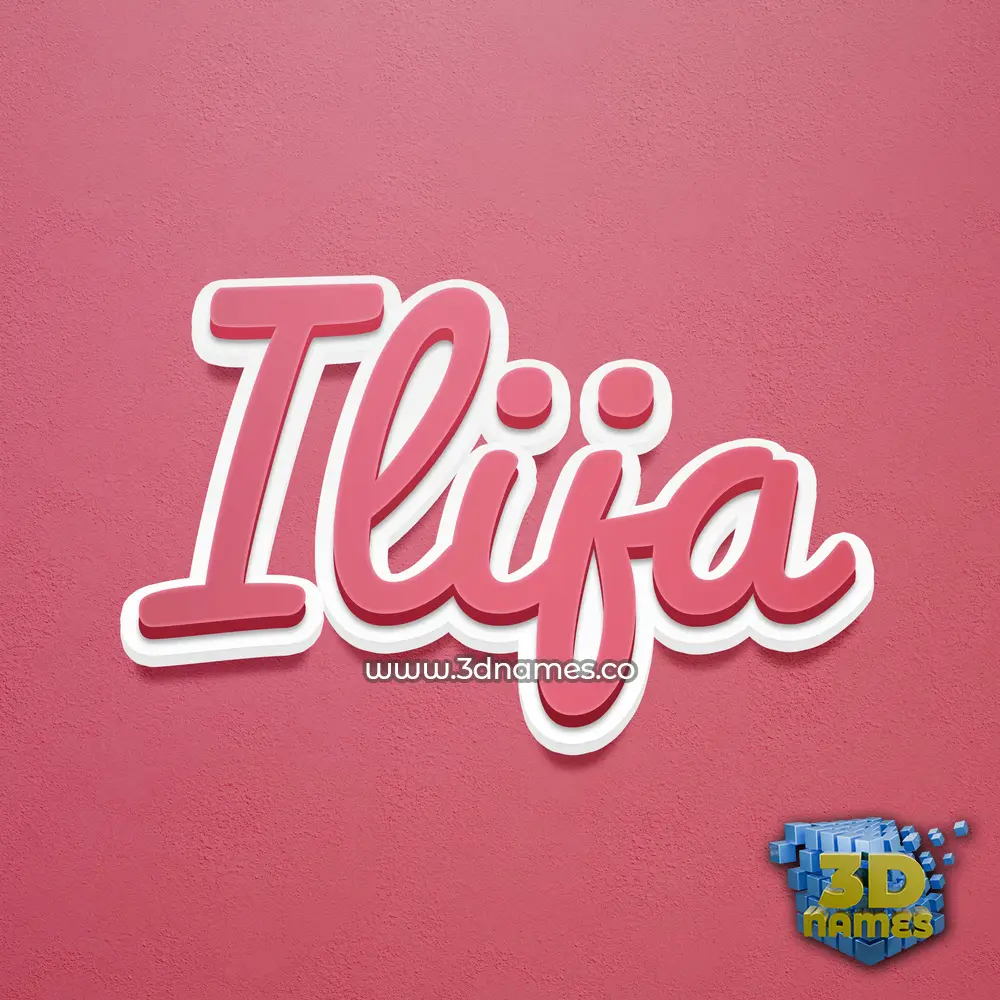 ilija in Red Scribble style - 3D name wallpaper