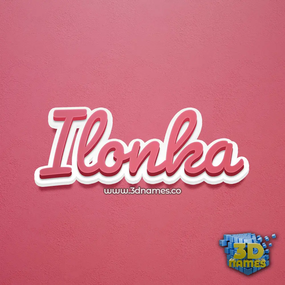 ilonka in Red Scribble style - 3D name wallpaper