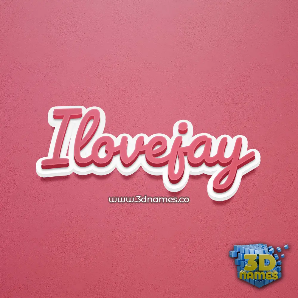 ilovejay in Red Scribble style - 3D name wallpaper