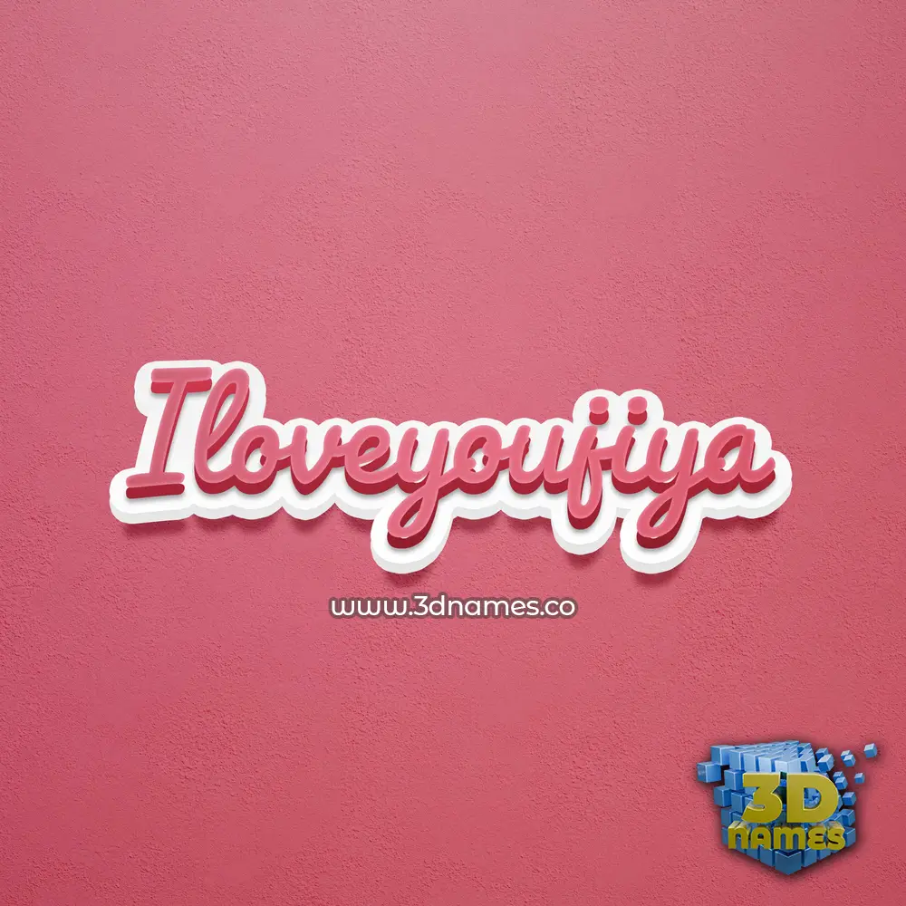 iloveyoujiya in Red Scribble style - 3D name wallpaper