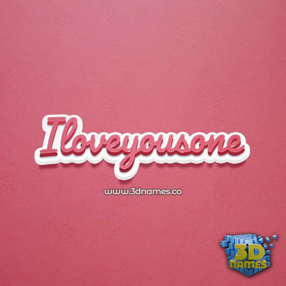 iloveyousone in Red Scribble style - 3D name wallpaper