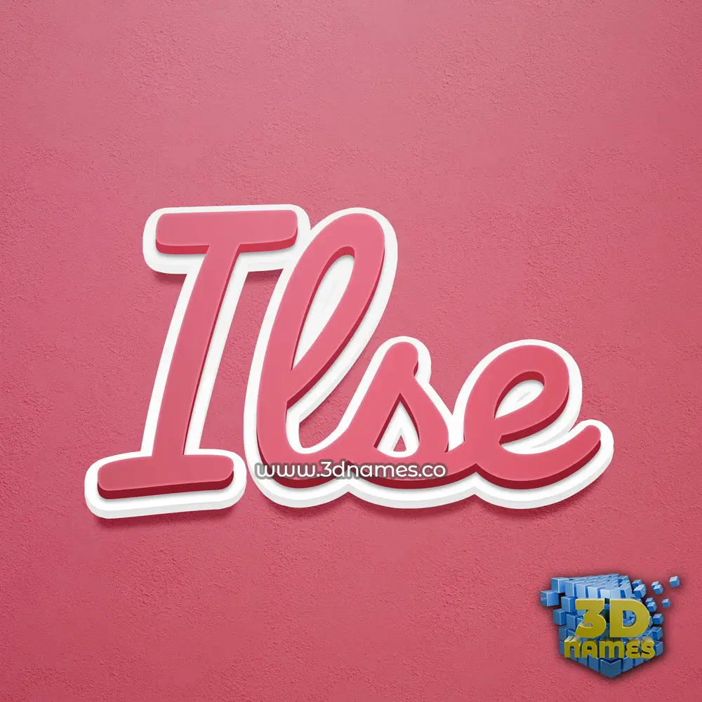 ilse in Red Scribble style - 3D name wallpaper