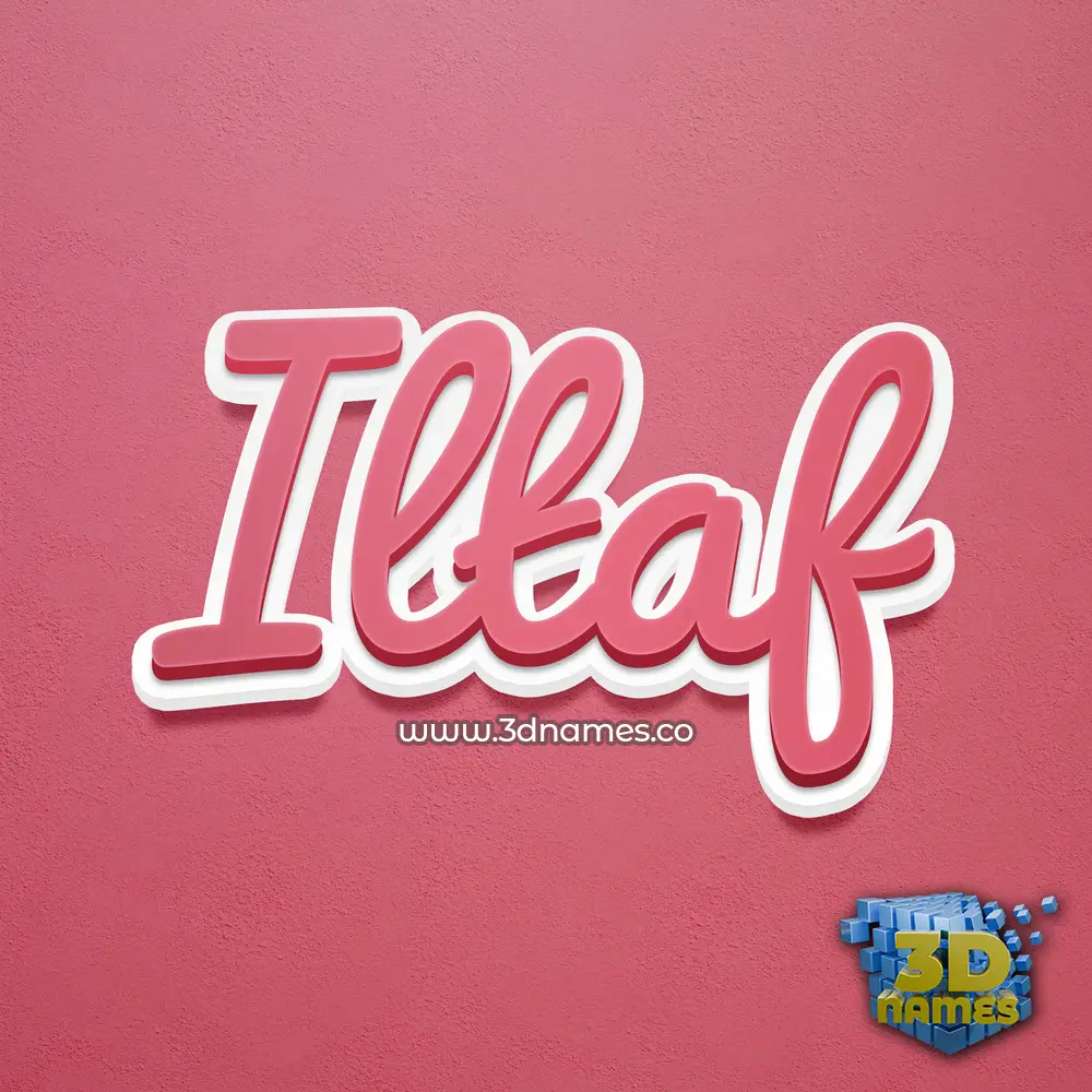 iltaf in Red Scribble style - 3D name wallpaper
