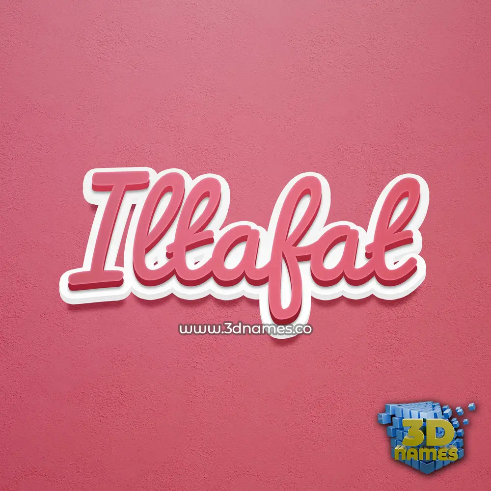 iltafat in Red Scribble style - 3D name wallpaper