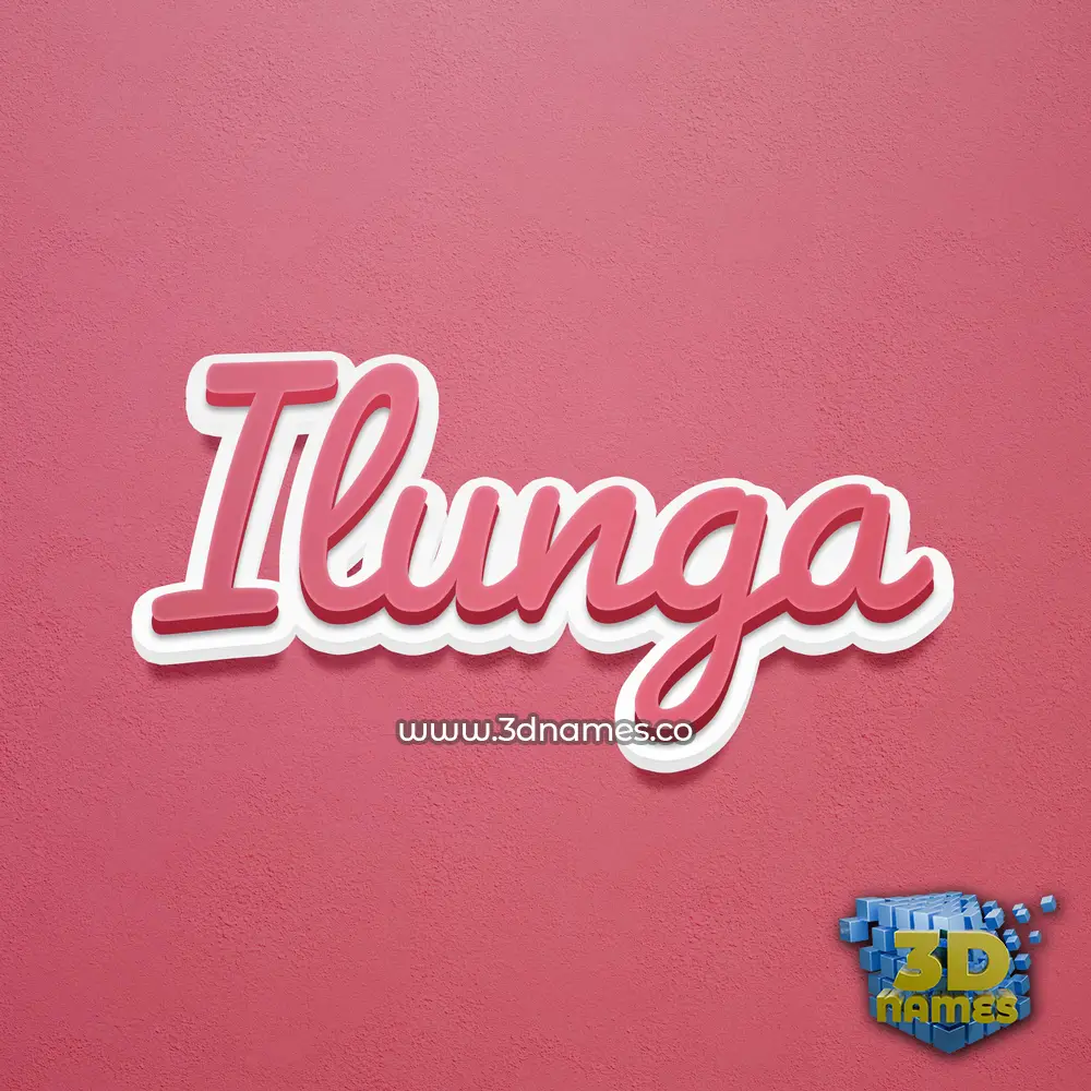 ilunga in Red Scribble style - 3D name wallpaper