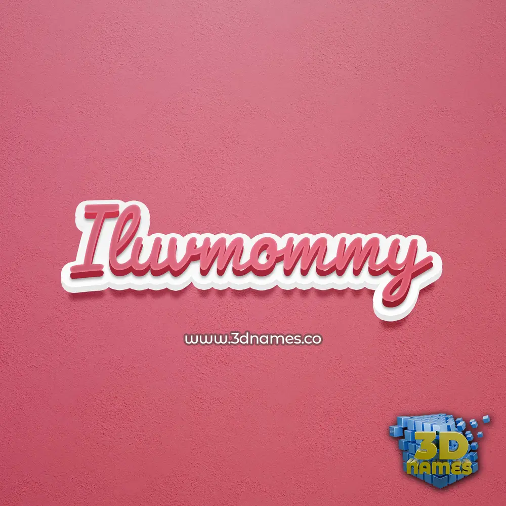 iluvmommy in Red Scribble style - 3D name wallpaper