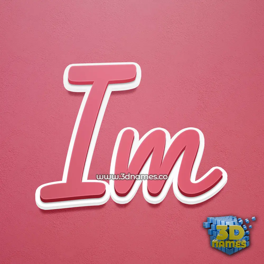 im in Red Scribble style - 3D name wallpaper