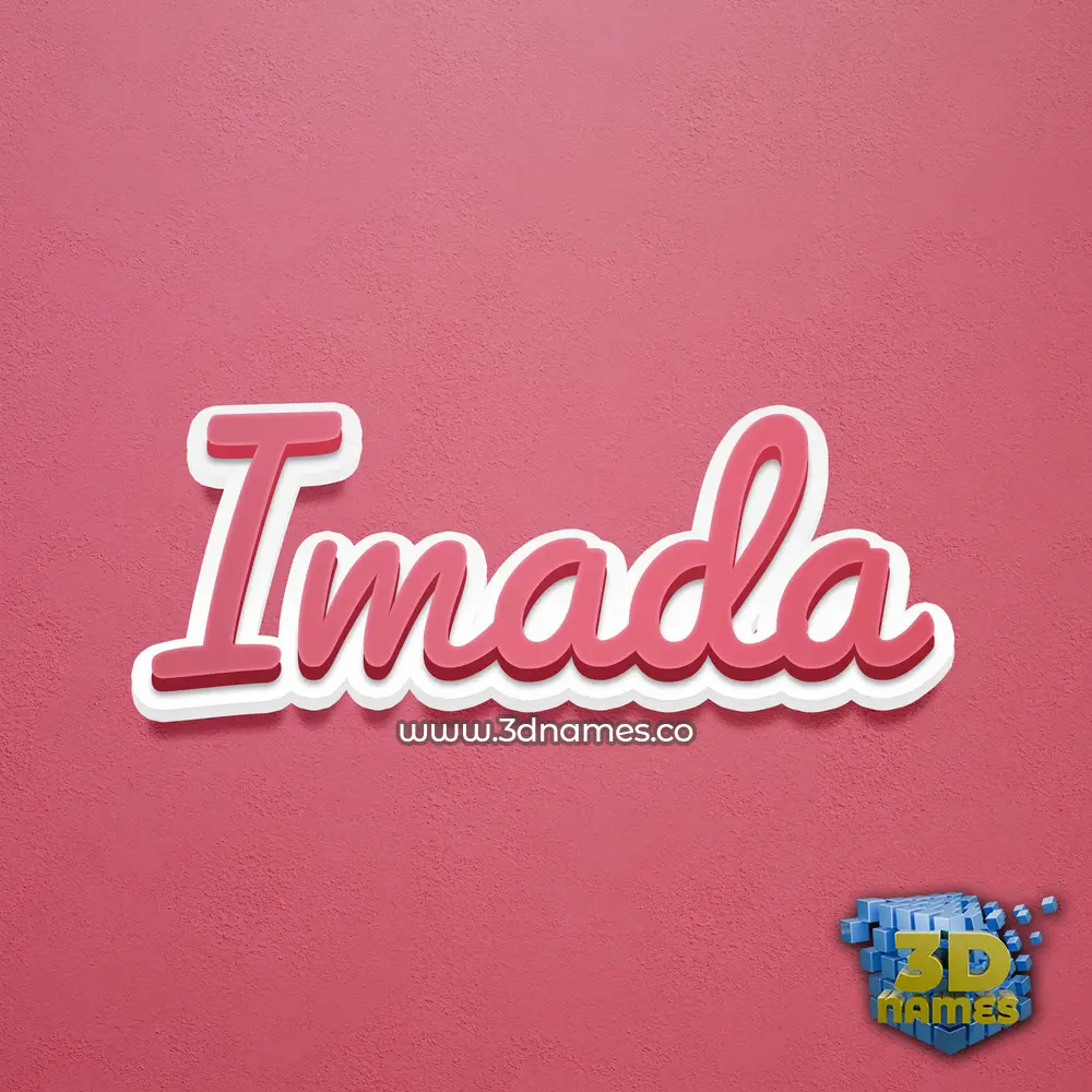 imada in Red Scribble style - 3D name wallpaper