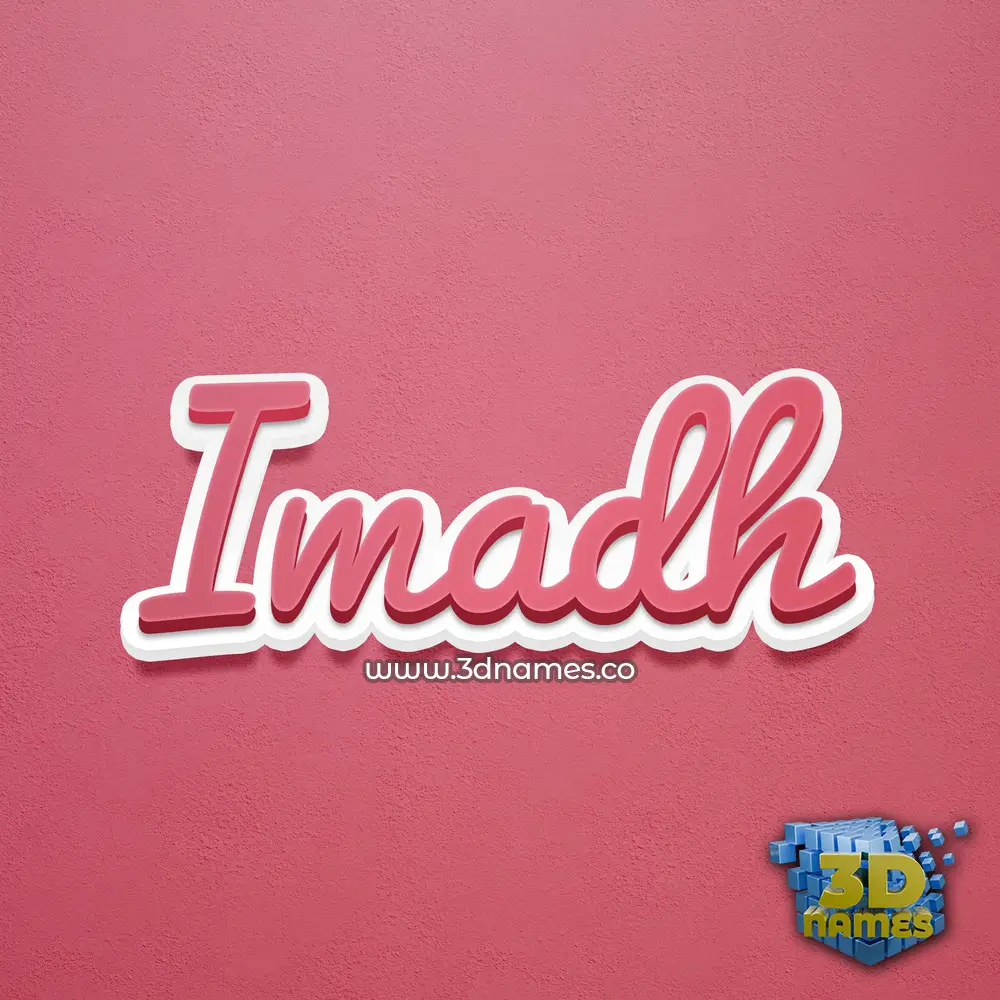 imadh in Red Scribble style - 3D name wallpaper