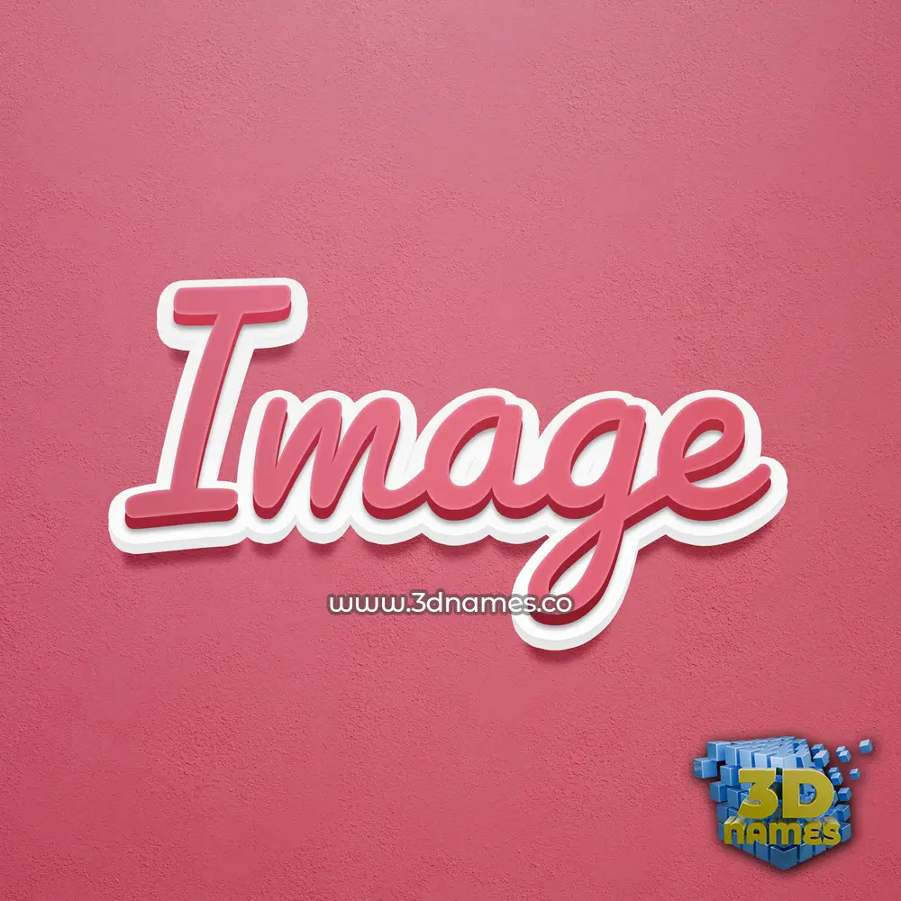 image in Red Scribble style - 3D name wallpaper
