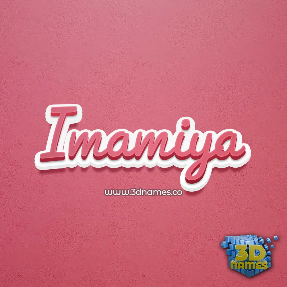 imamiya in Red Scribble style - 3D name wallpaper