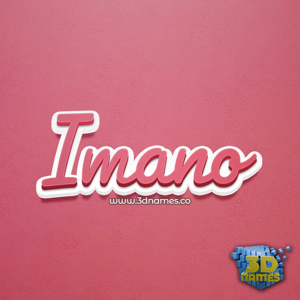 imano in Red Scribble style - 3D name wallpaper