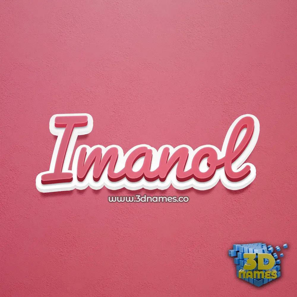 imanol in Red Scribble style - 3D name wallpaper