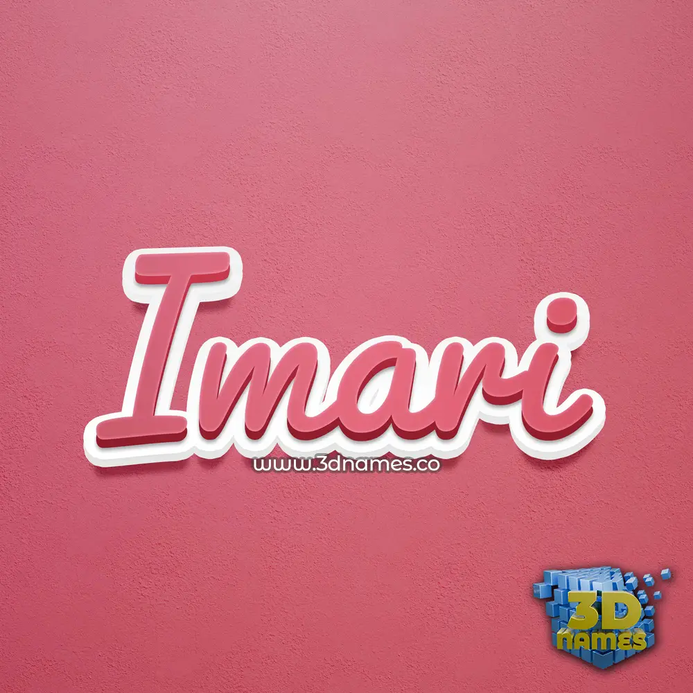 imari in Red Scribble style - 3D name wallpaper