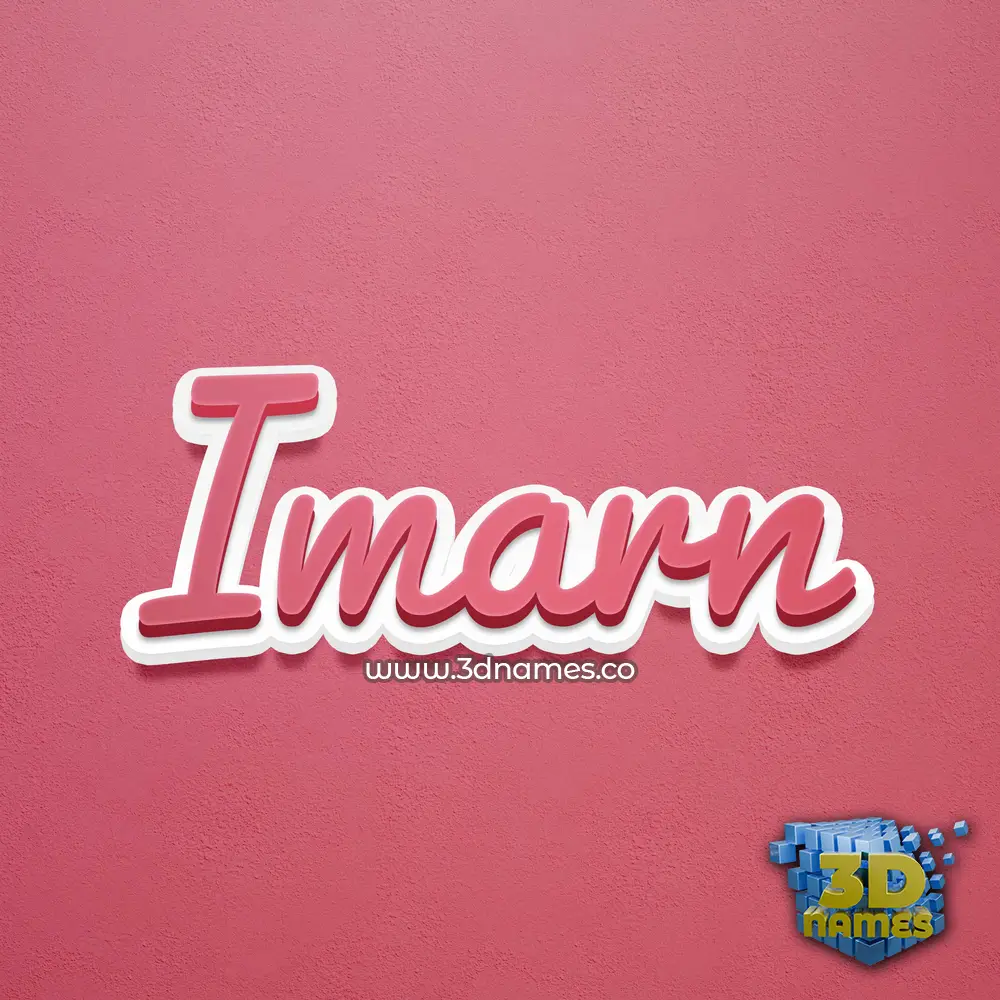 imarn in Red Scribble style - 3D name wallpaper