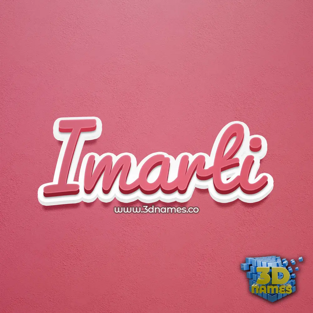 imarti in Red Scribble style - 3D name wallpaper