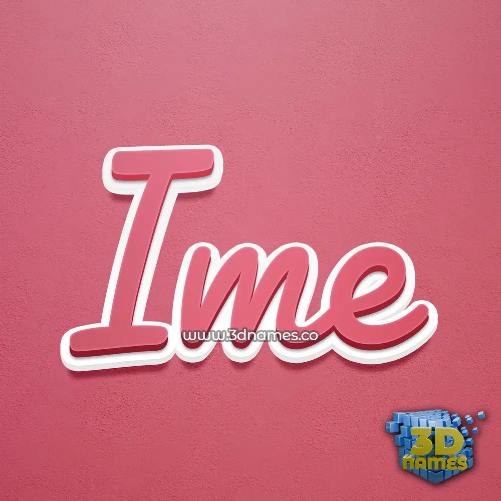 ime in Red Scribble style - 3D name wallpaper