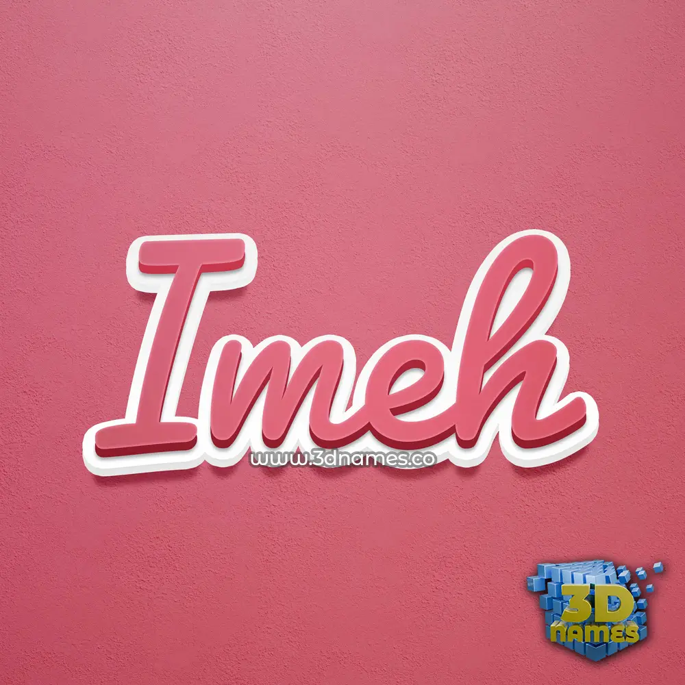 imeh in Red Scribble style - 3D name wallpaper