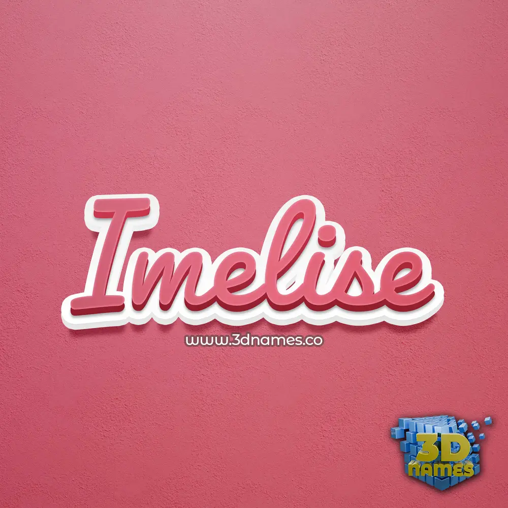 imelise in Red Scribble style - 3D name wallpaper