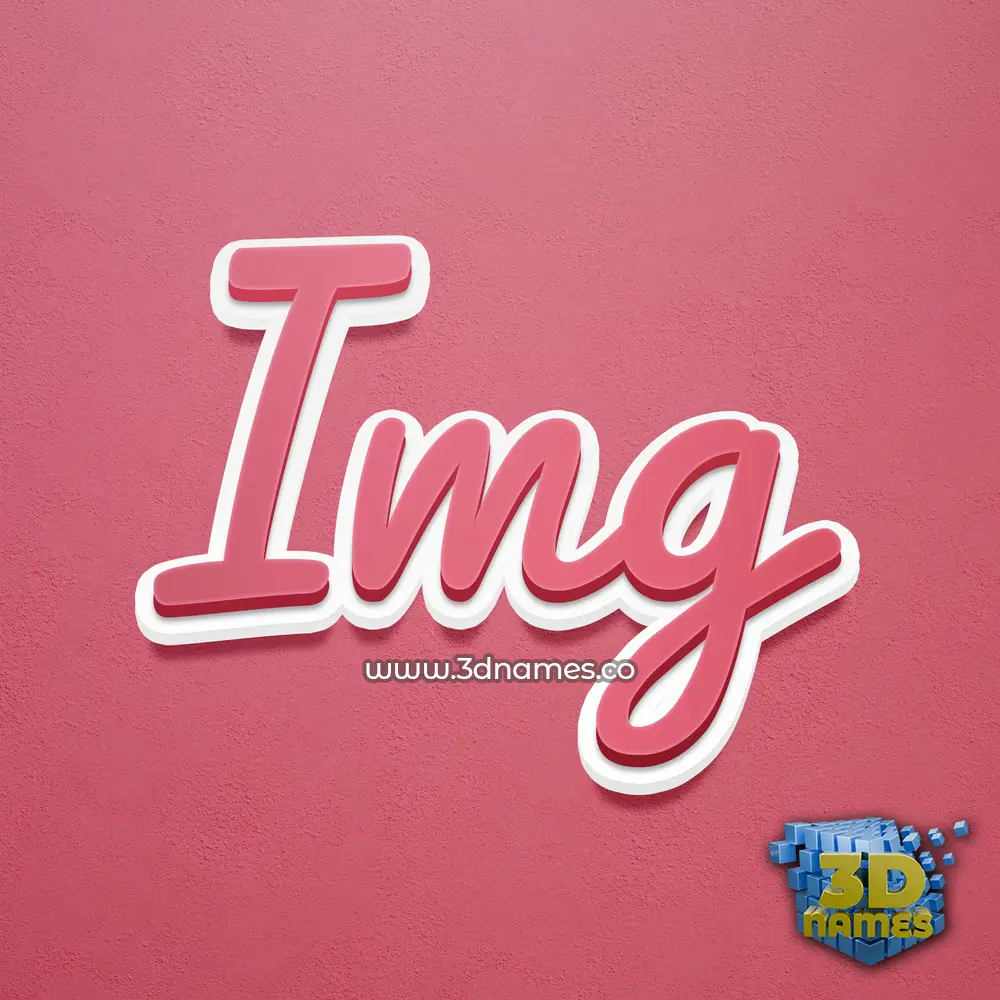 img in Red Scribble style - 3D name wallpaper
